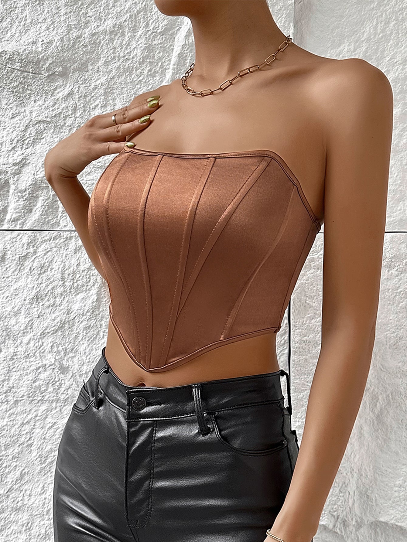 Diamond Dazzle Backless Bustier