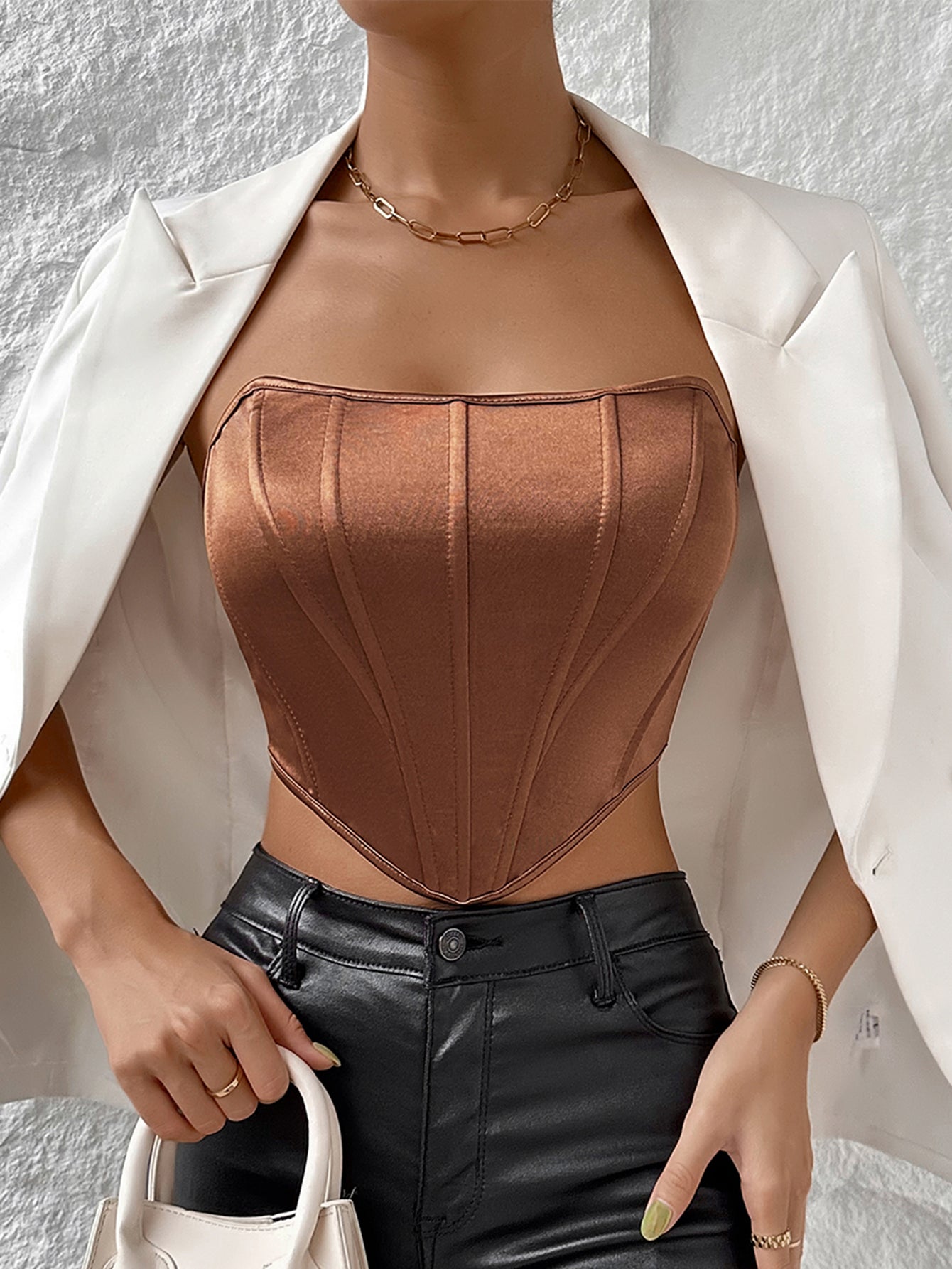 Diamond Dazzle Backless Bustier