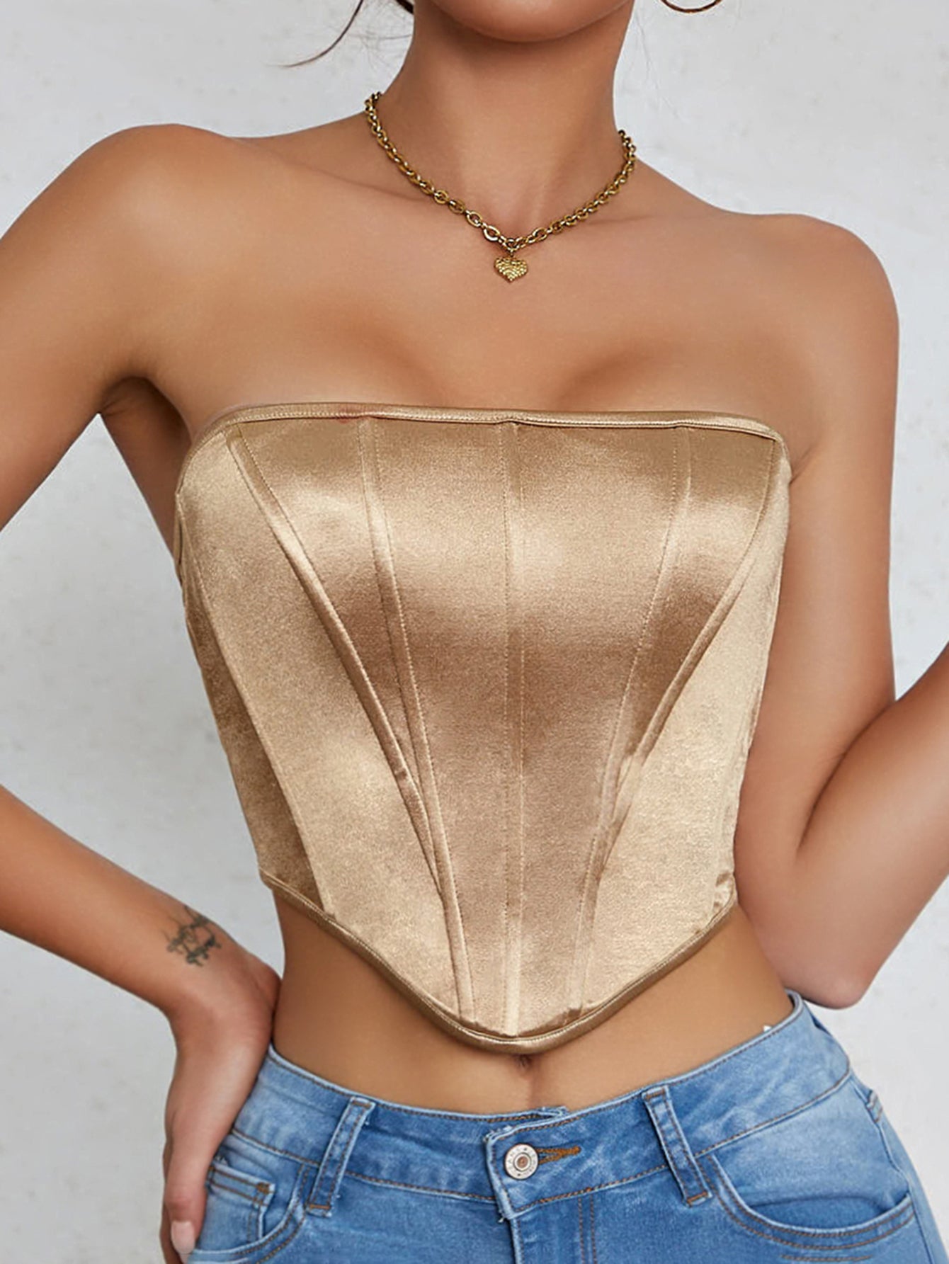 Diamond Dazzle Backless Bustier