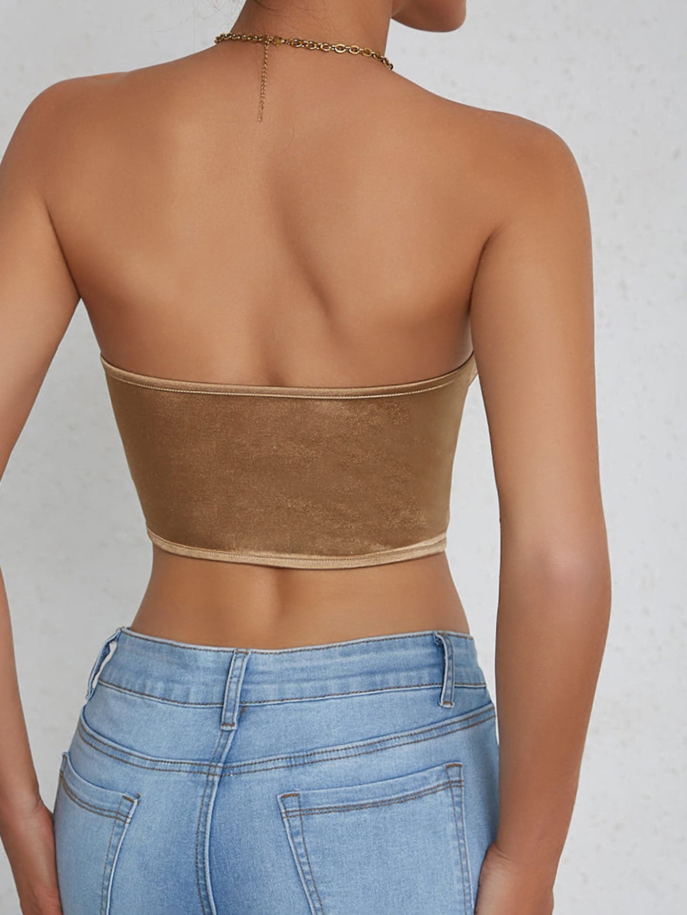 Diamond Dazzle Backless Bustier