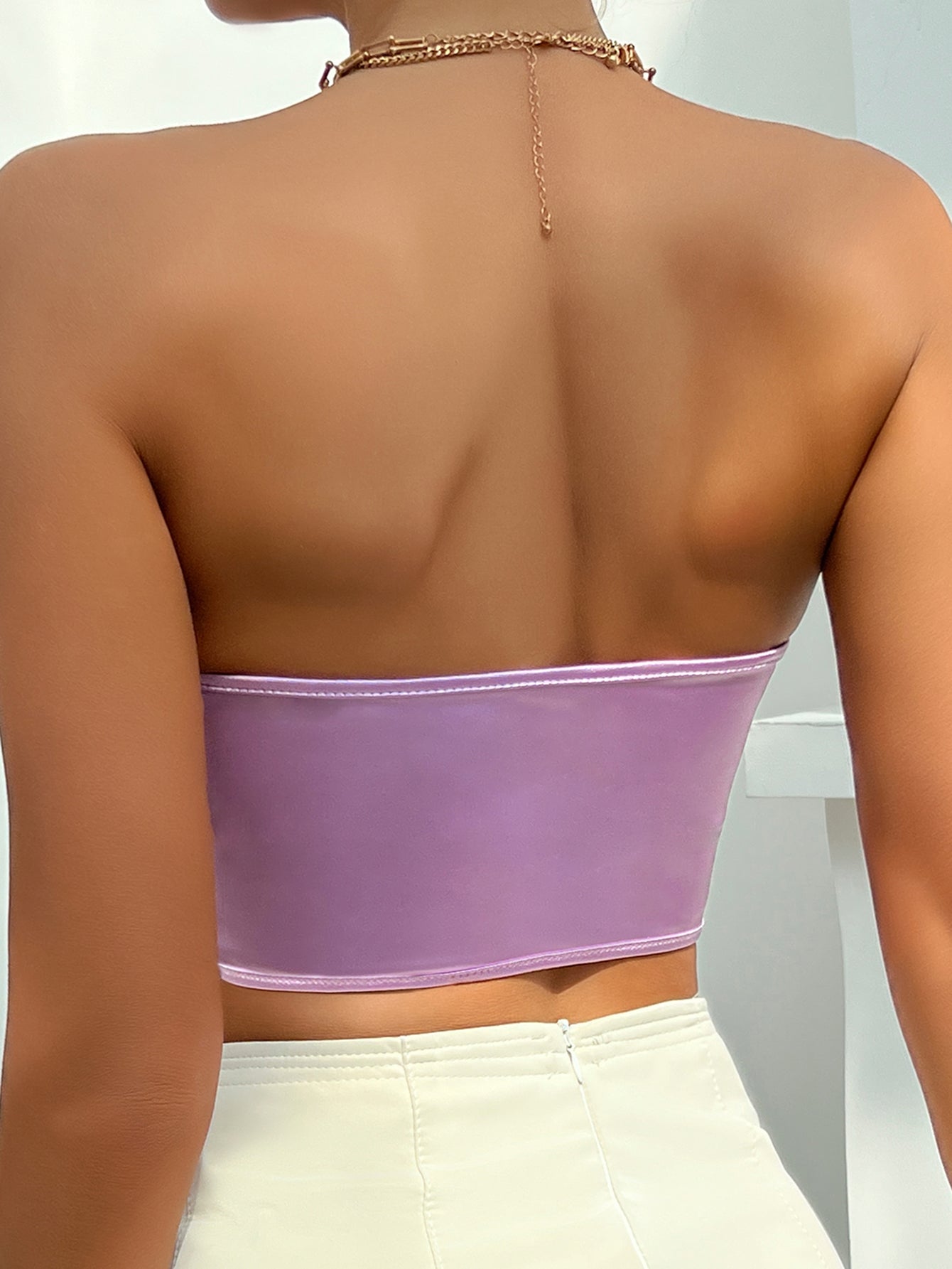 Diamond Dazzle Backless Bustier