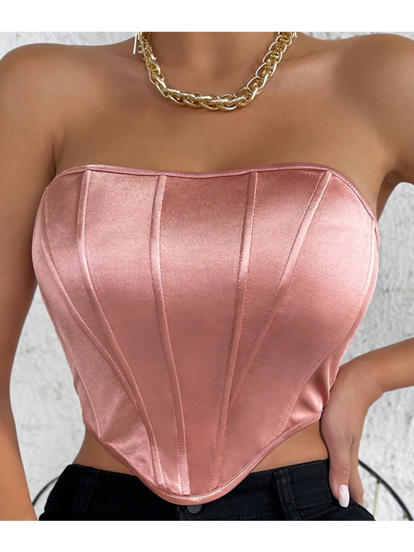 Diamond Dazzle Backless Bustier